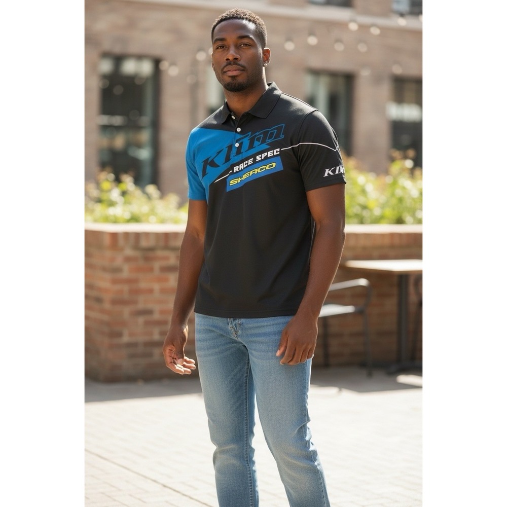 KLIM‎ POLO SHIRT MENS LARGE MULTICOLORED PLZ READ